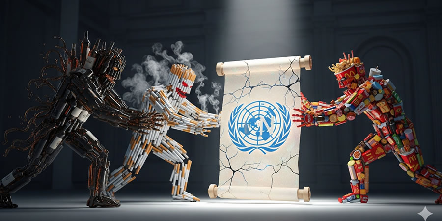 INDUSTRIA DEL ALCOHOL, TABACO Y COMIDA CHATARRA AMENAZA CON DESCARRILAR DECLARACIÓN DE LA ONU SOBRE ENFERMEDADES NO TRANSMISIBLES Y SALUD MENTAL