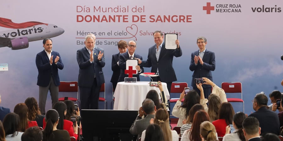 MÉXICO, A LA ZAGA EN DONACIÓN VOLUNTARIA DE SANGRE; CRUZ ROJA Y VOLARIS FIRMAN ALIANZA PARA SALVAR VIDAS