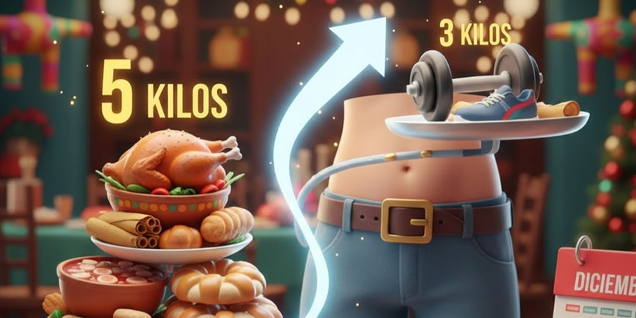 LOS MEXICANOS AUMENTAN DE 3 A 5 KILOS DURANTE LAS FIESTAS DE FIN DE AÑO